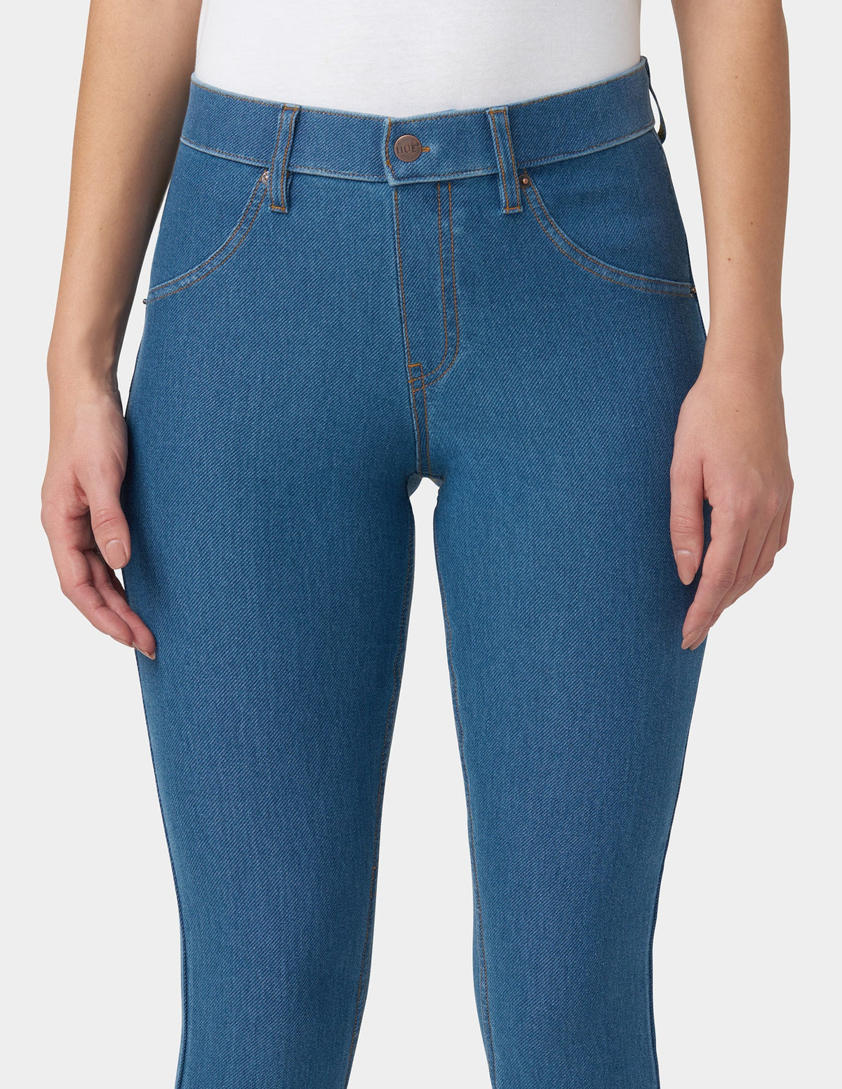 Hue Essential Denim Leggings - Medium Wash