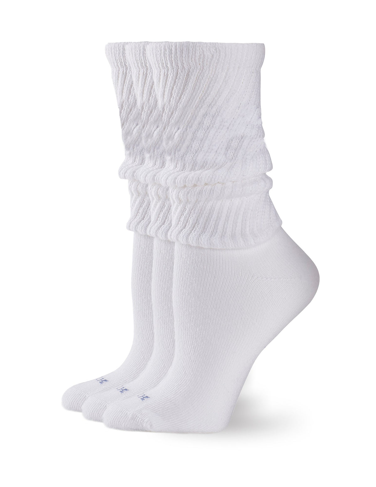 Hue The Slouch Sock 3 Pair Pack - White