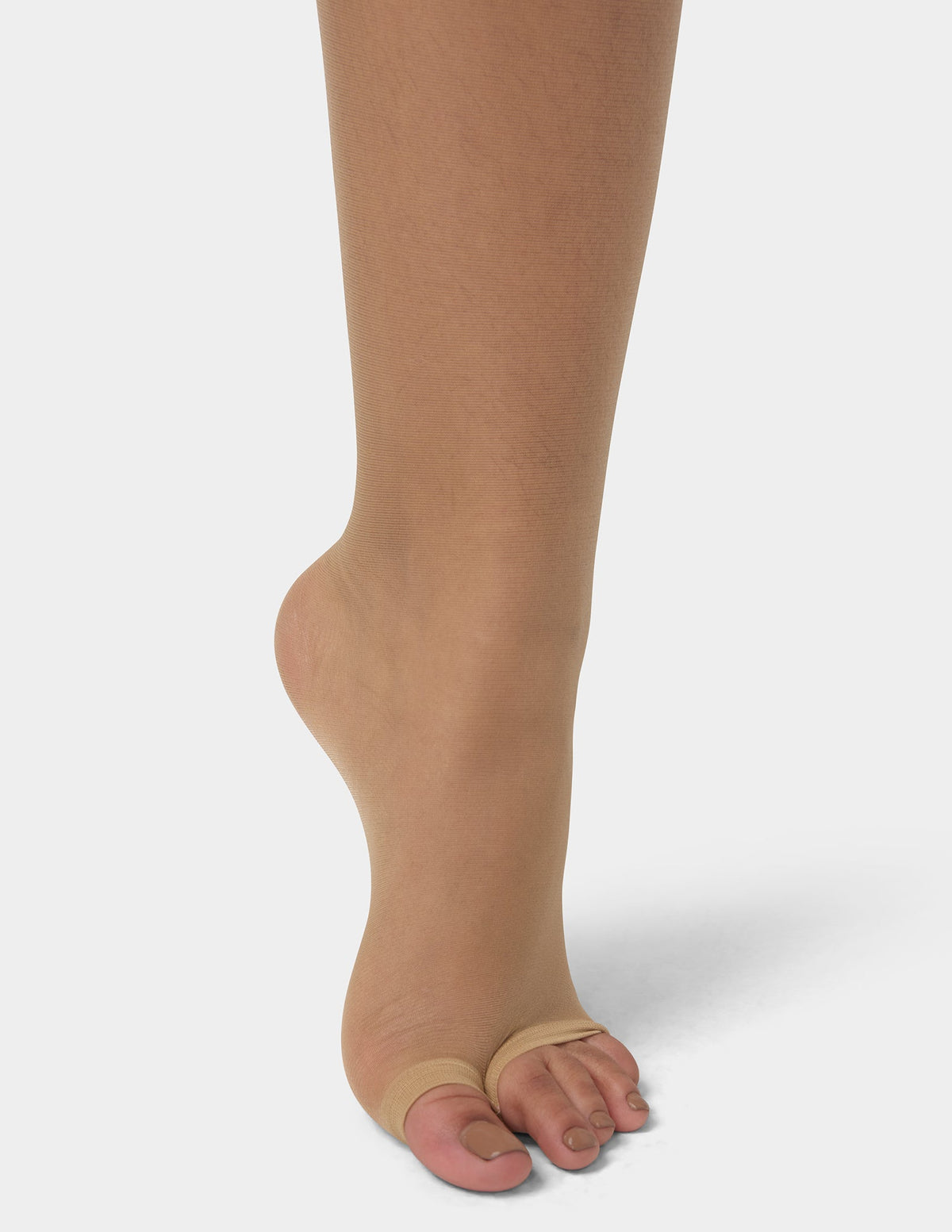 Hue Toeless Control Top Pantyhose - Tan