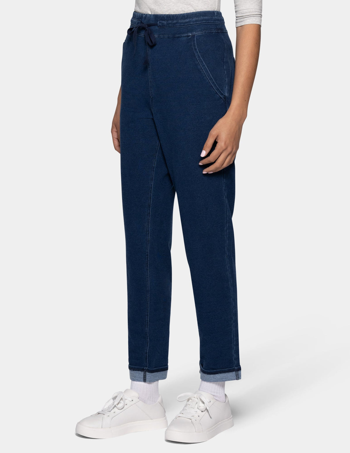 Hue Terry-Soft Denim Jogger - Medium Wash