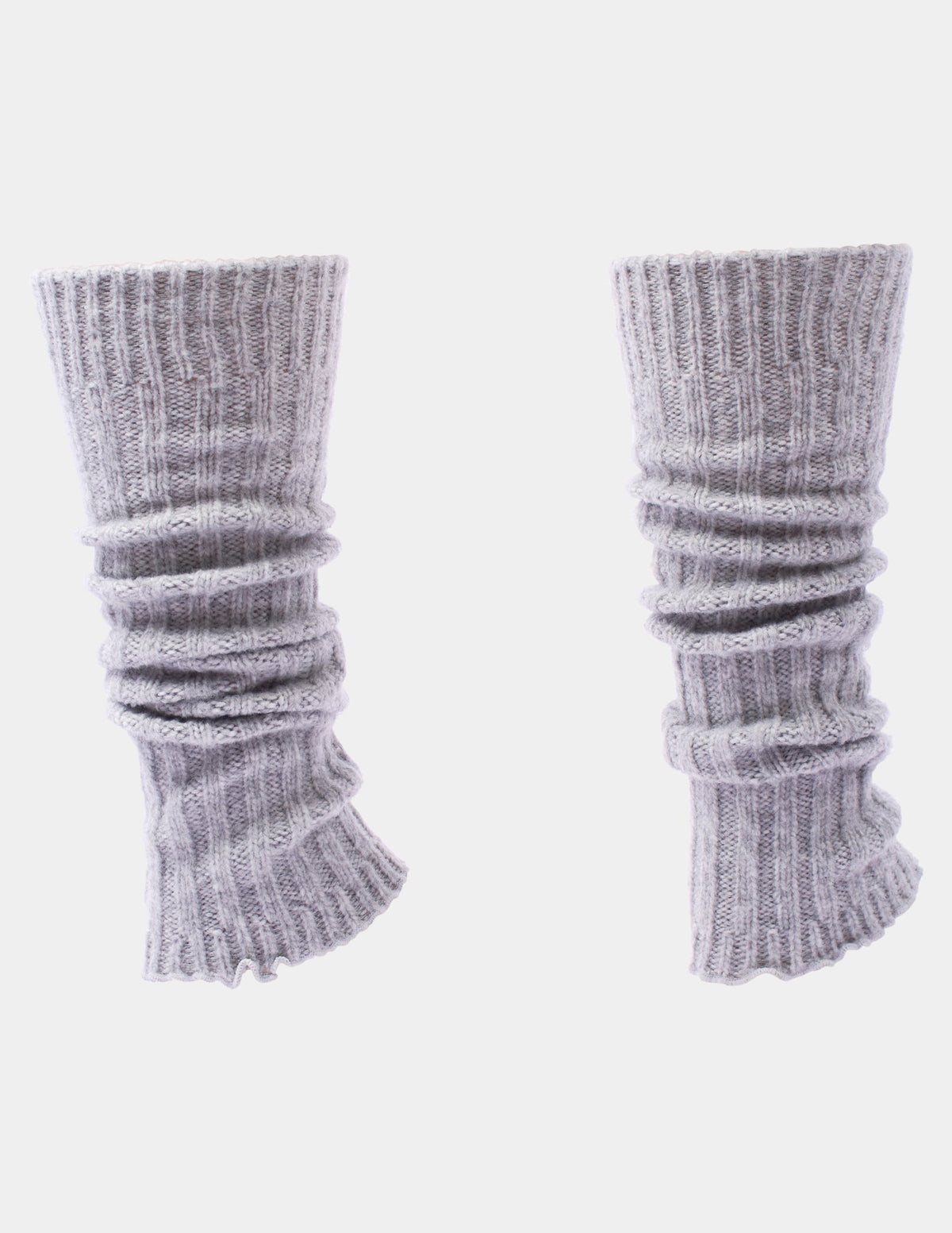 Hue Ribbed Leg Warmer - Light Grey Heather