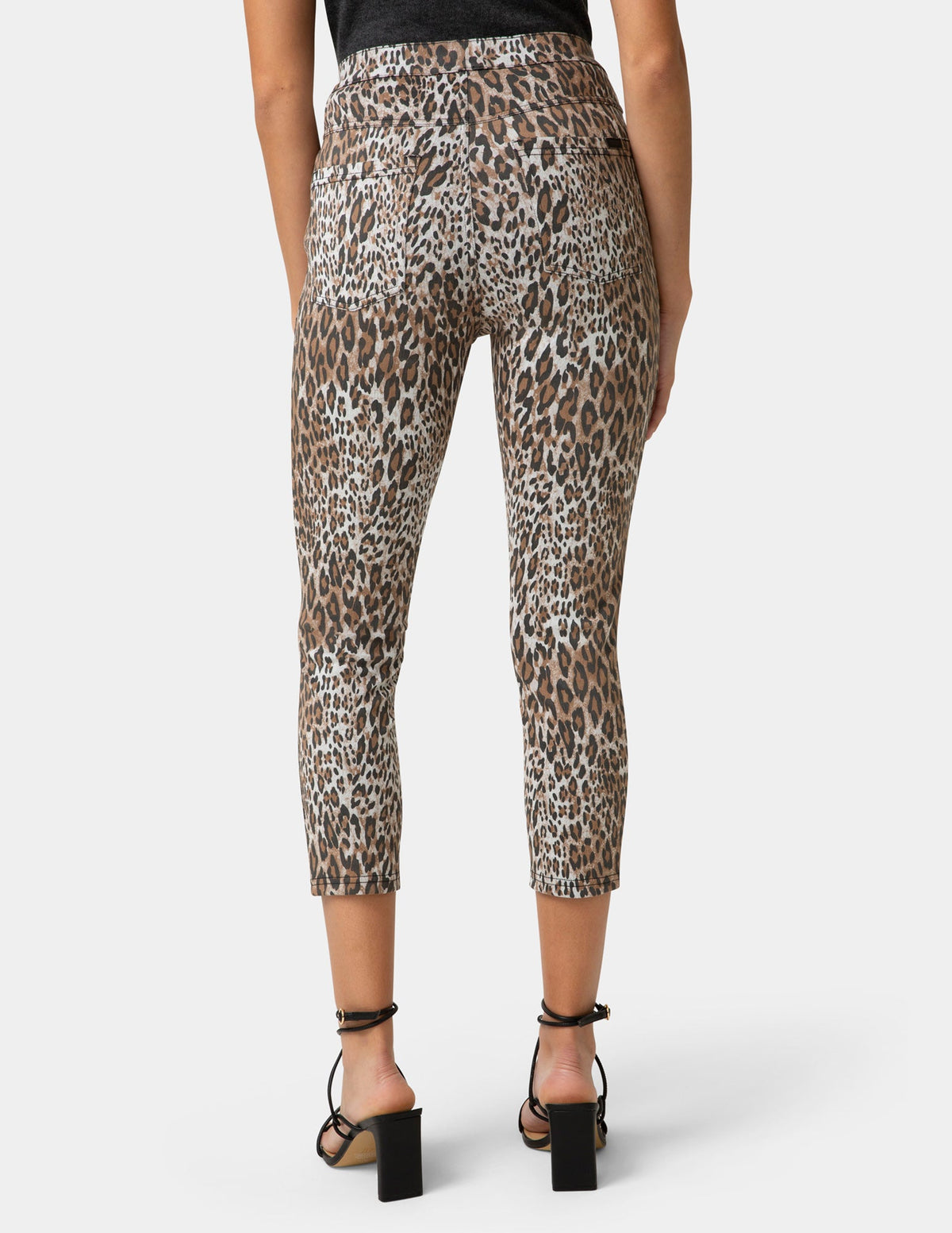 Hue Leopard Ultra Soft Denim Capri - Brown