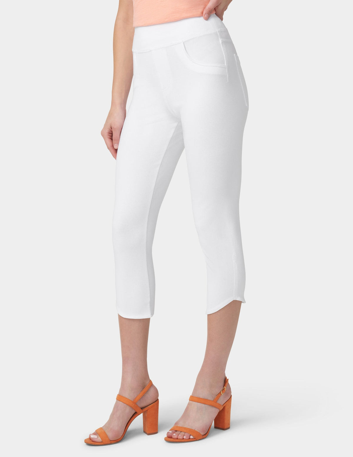 Hue Game Changing Tulip Hem Capri - White