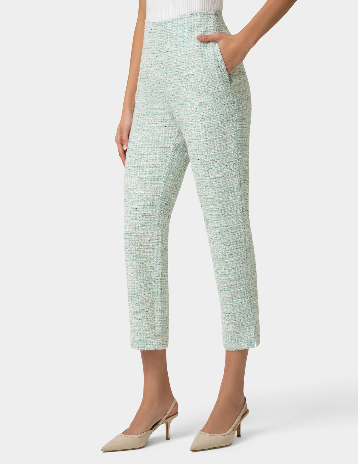 Hue Stretch Boucle Skimmer - Mint