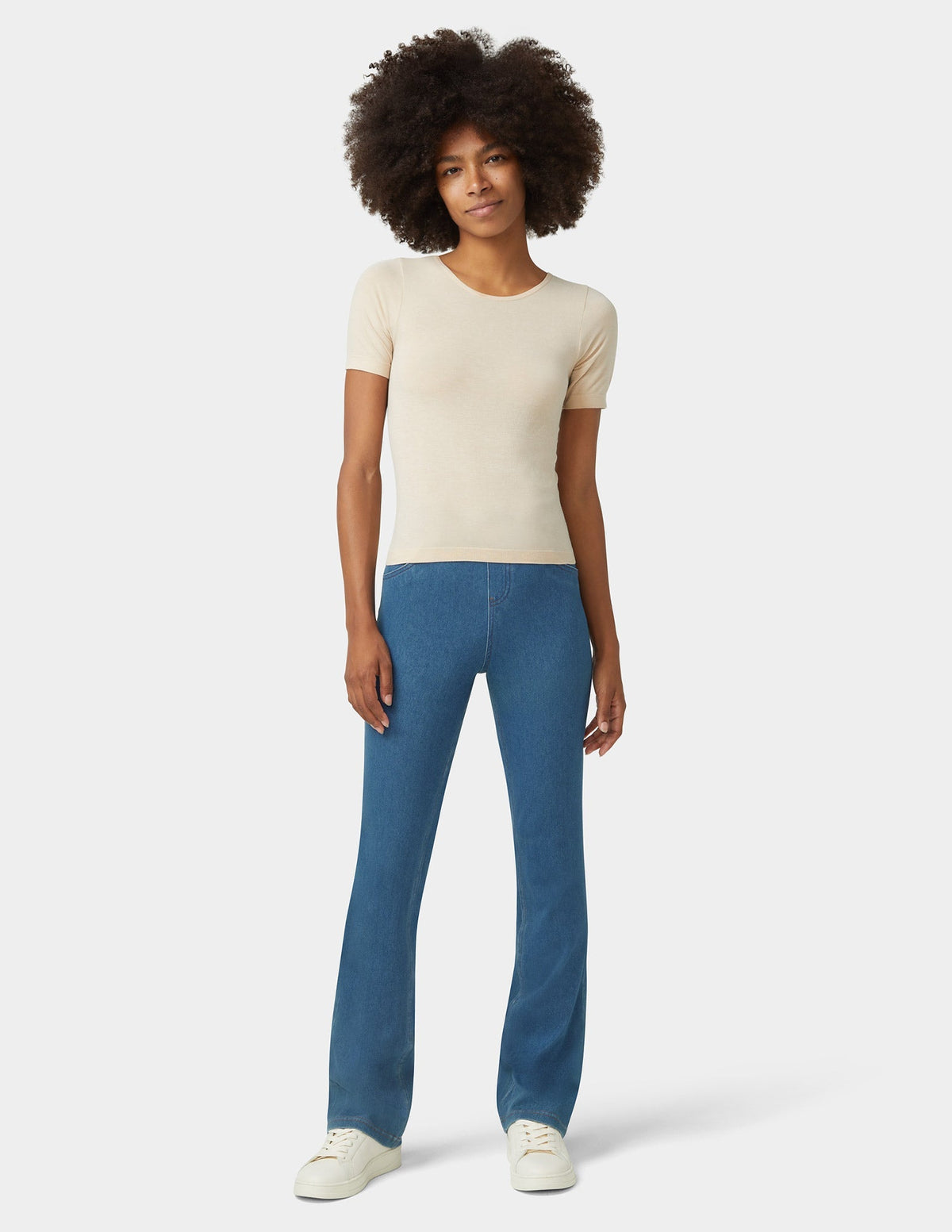 Hue Ultra Soft Denim Baby Bootcut - Medium Wash