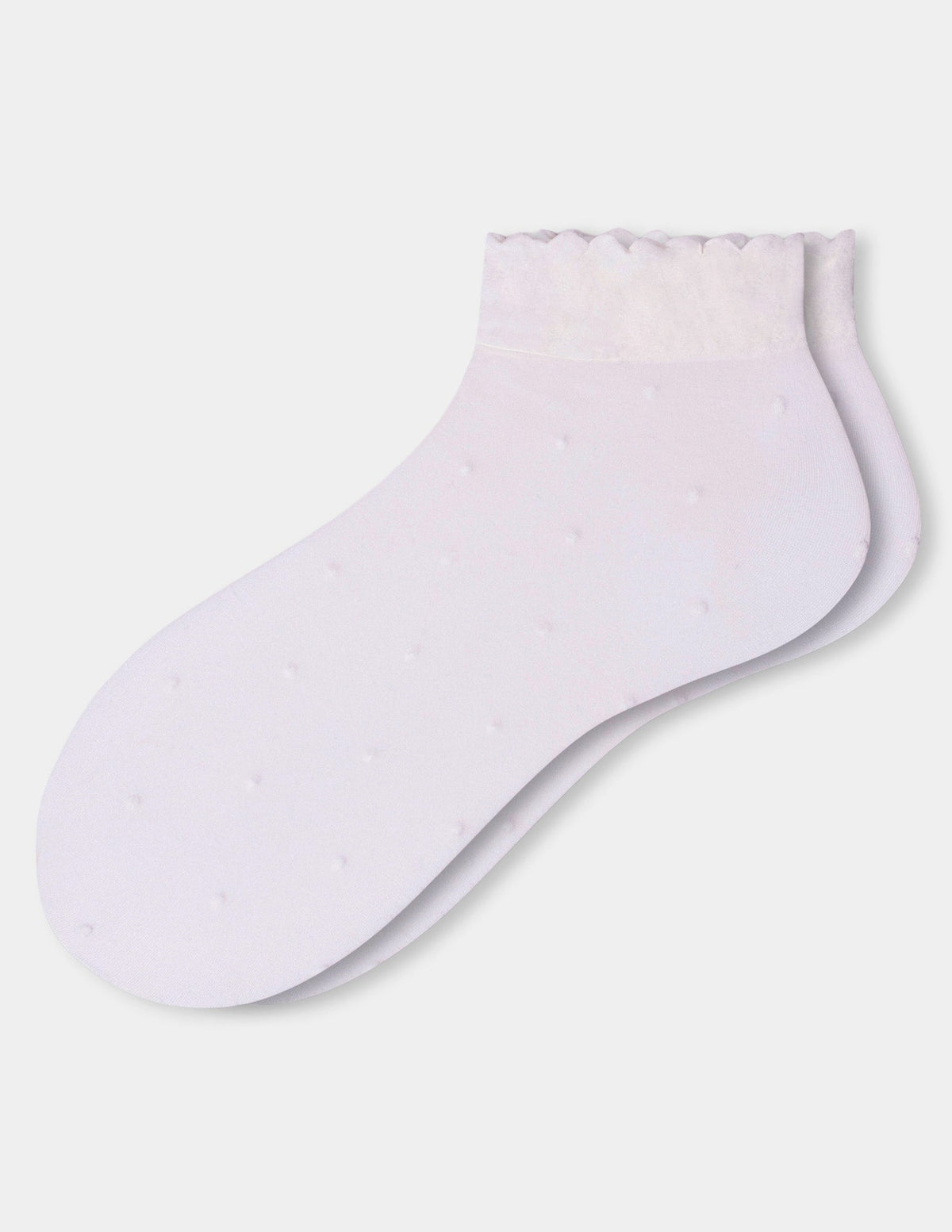Hue Sheer Pindot Anklet - Ivory
