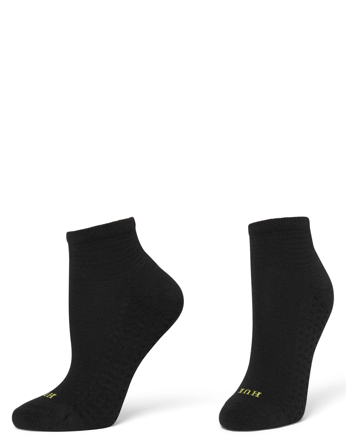 Hue HUE Air Cushion Quarter Top Socks 3 Pair Pack - Black