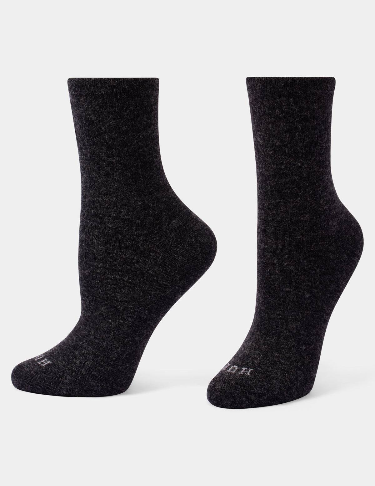 Hue Wool Blend Mini Crew 2 Pair Pack - Heather Grey