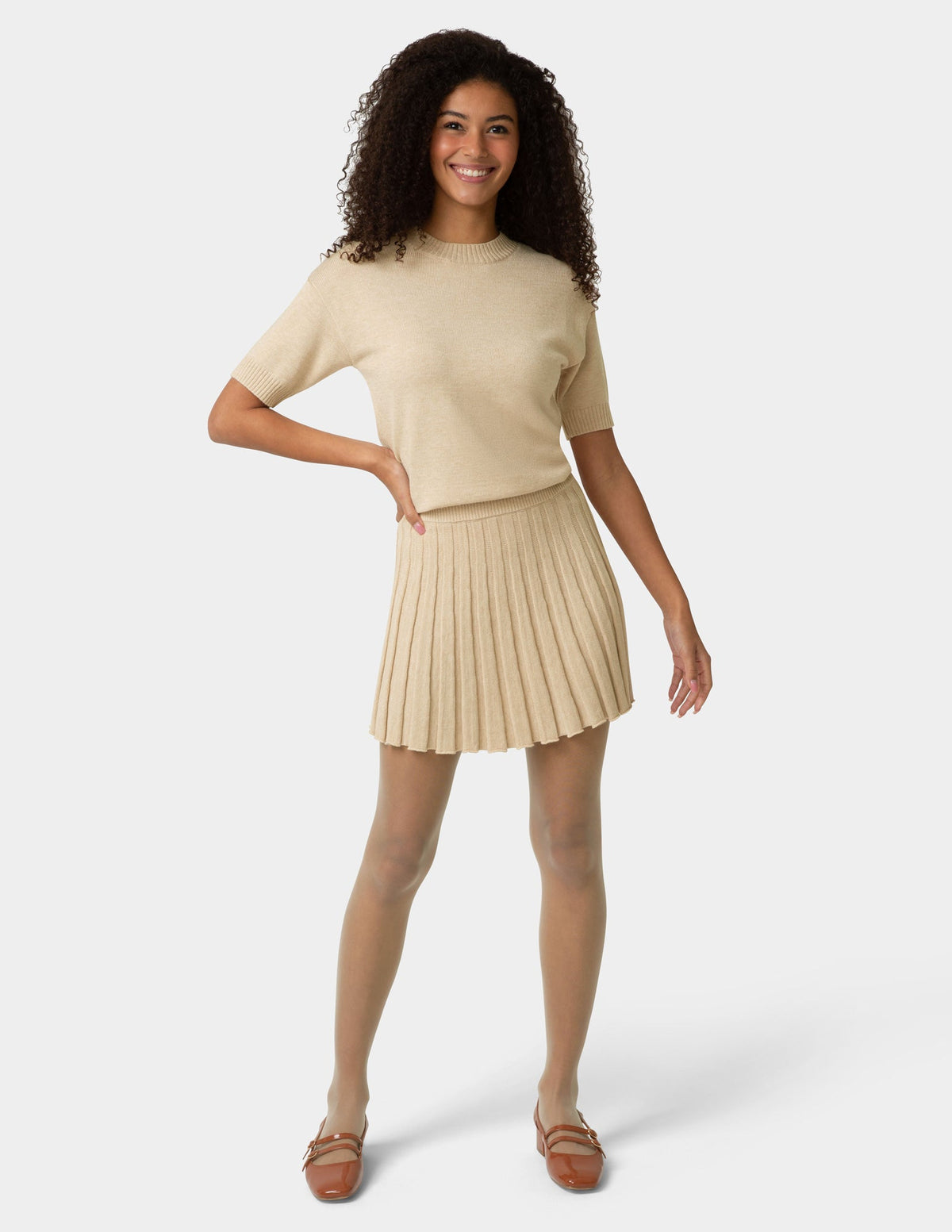 Hue French Lace Control Top Pantyhose - Ivory