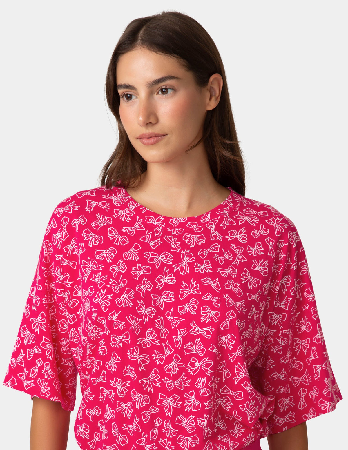 Hue Put A Bow On It PJ Set - Bright Rose