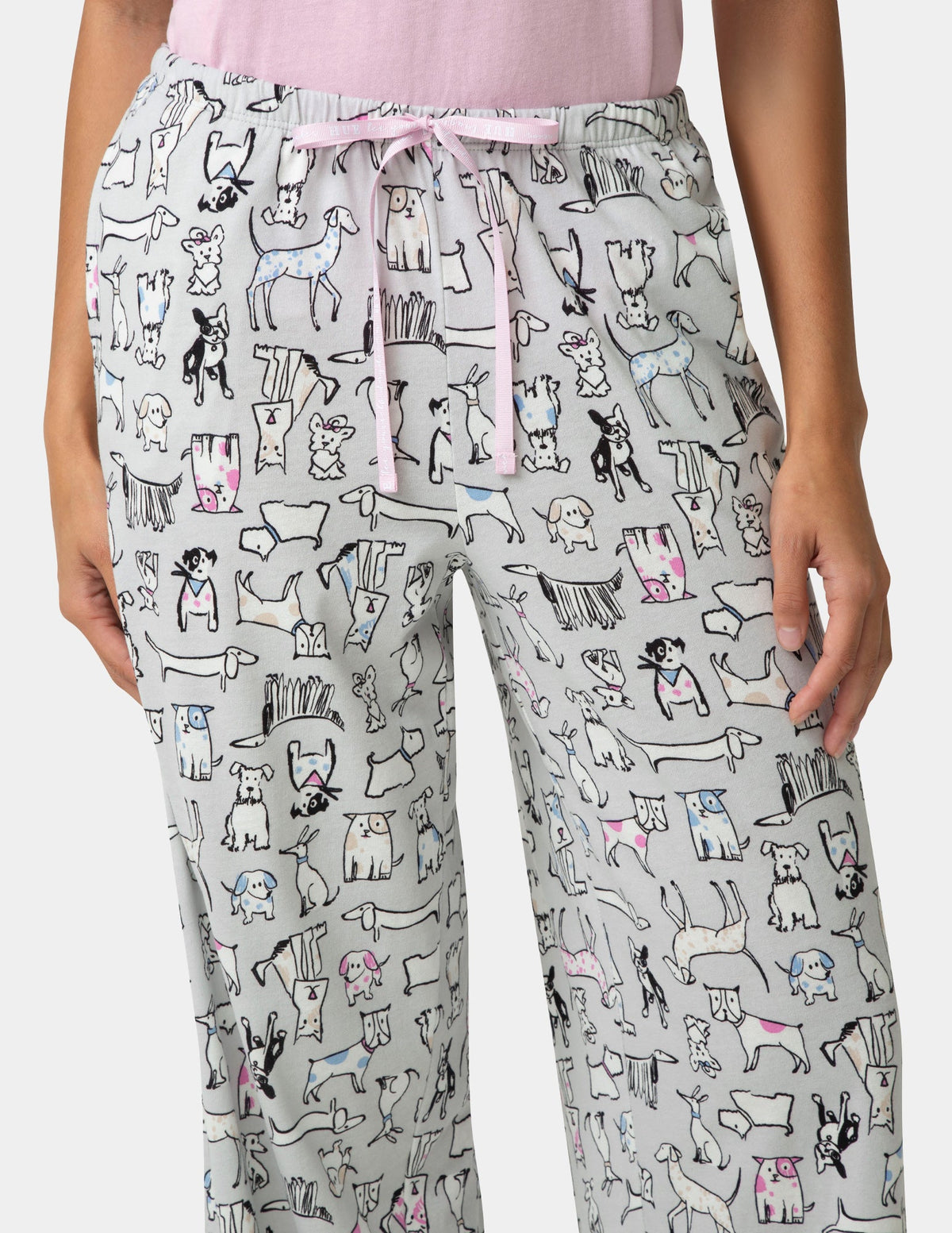 Hue Cotton Candied Cozy Canine PJ Pant - Lunar Rock