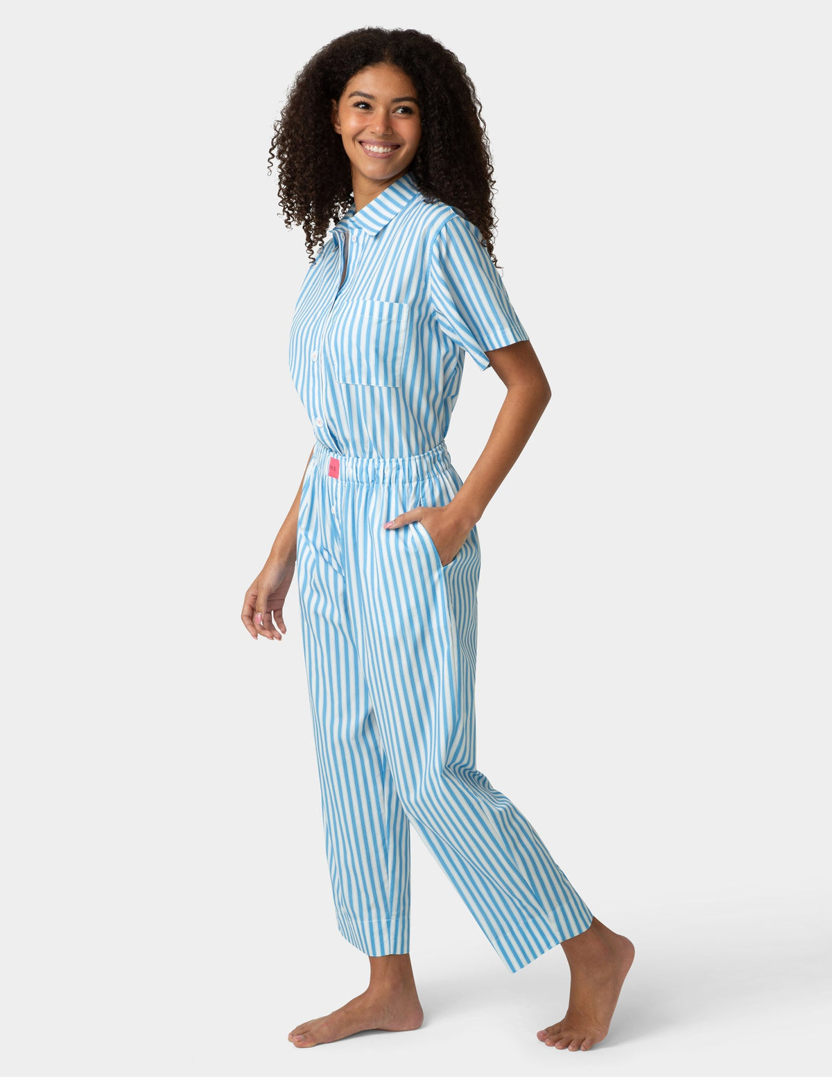 Hue Poplin PJ Pant - Azure Blue