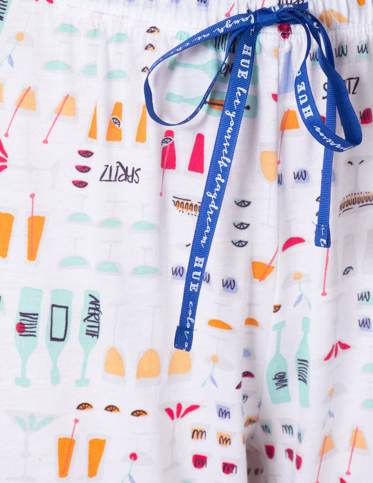 Hue After Dinner Dwink PJ Capri - Bright White