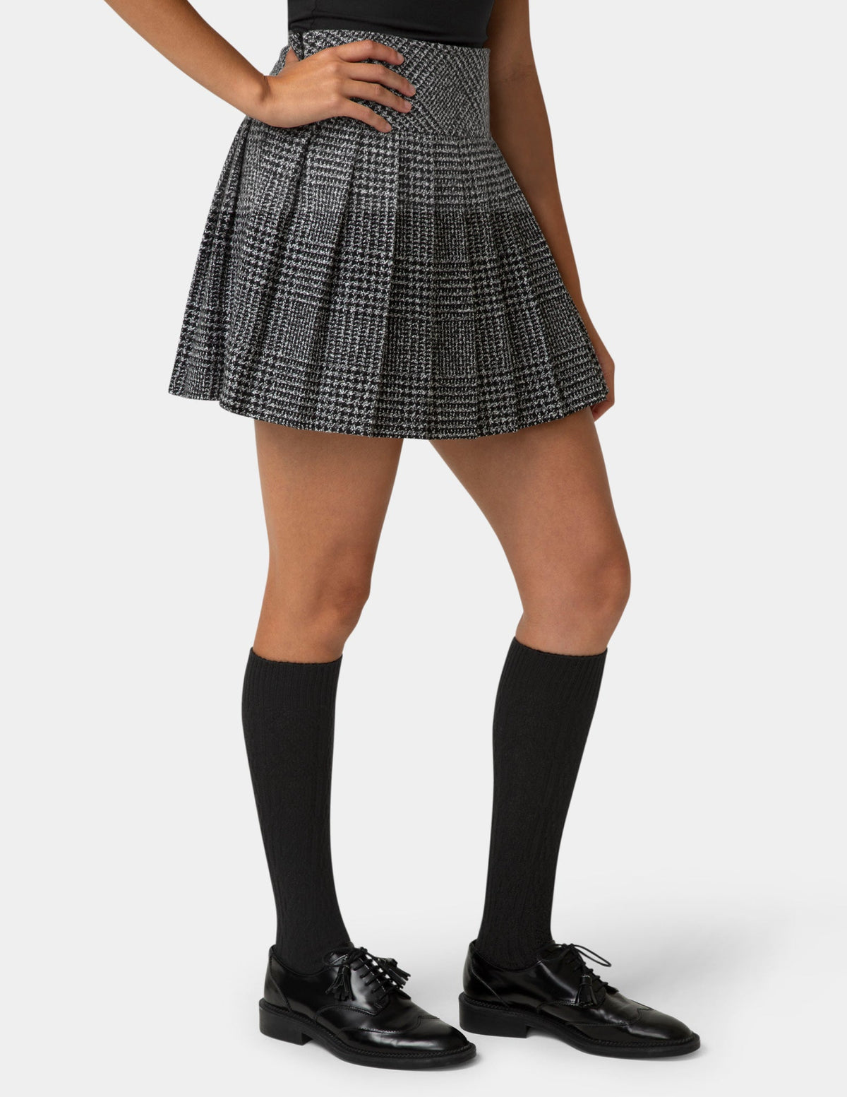 Hue Cable Knee Sock - Black