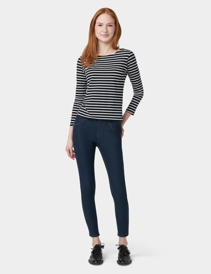 Hue Essential Denim Leggings - Deep Indigo Wash