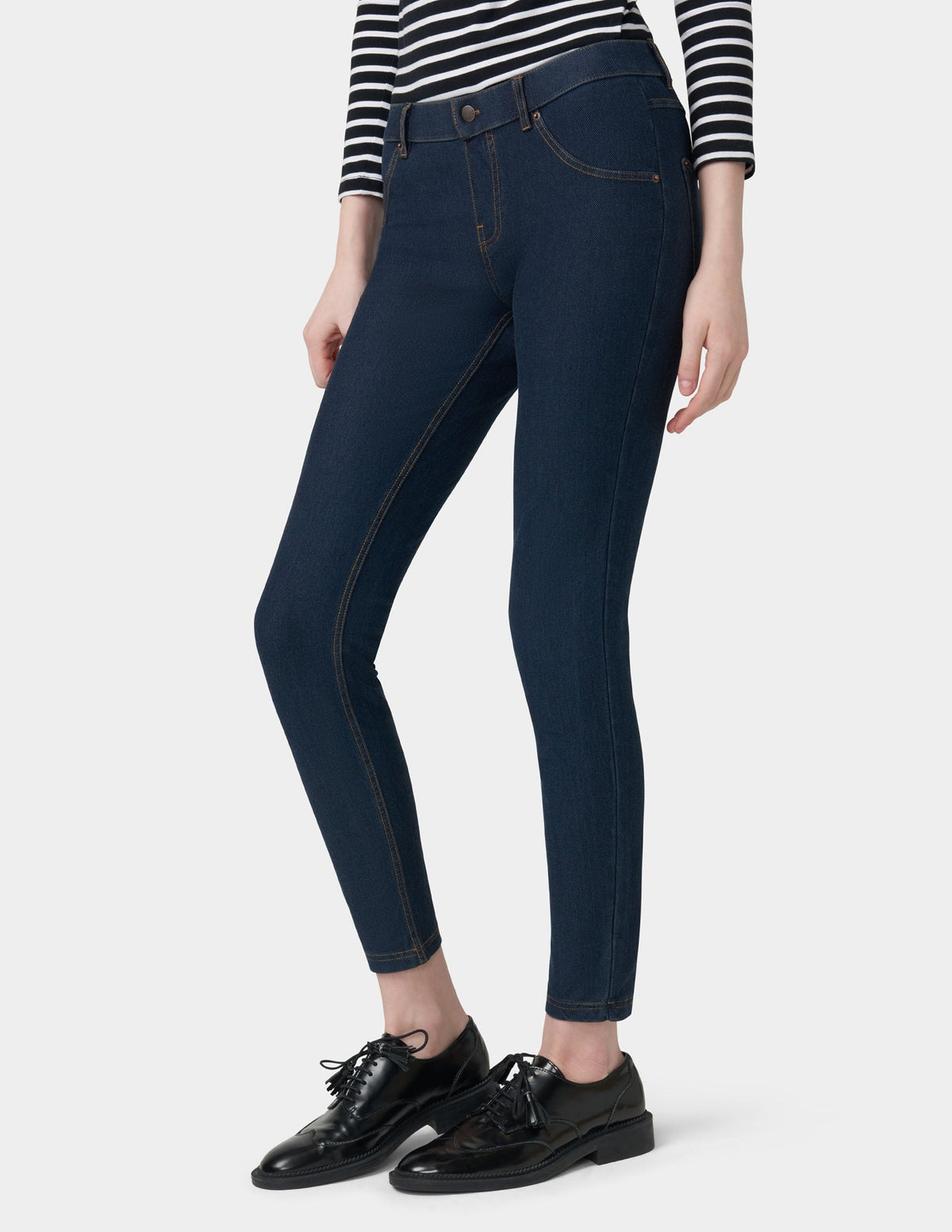 Hue Essential Denim Leggings - Deep Indigo Wash