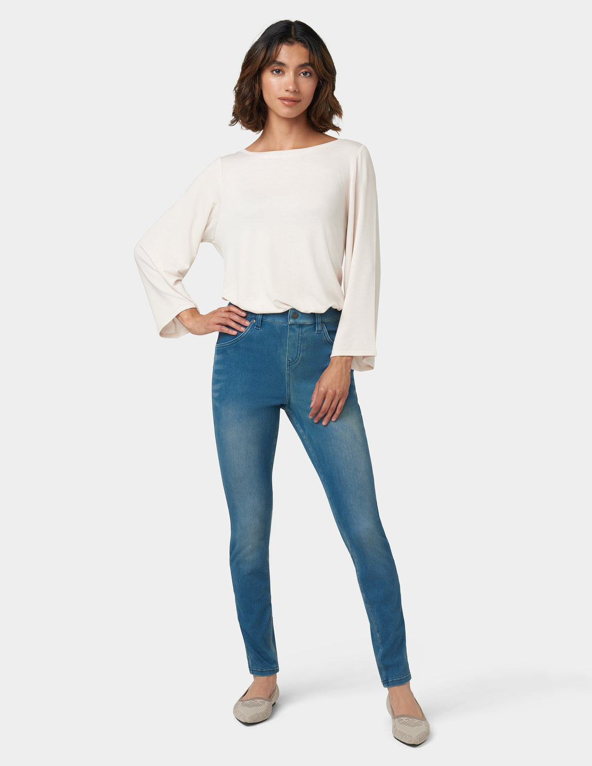Hue Ultra Soft Denim Legging - Windsor Blue Wash
