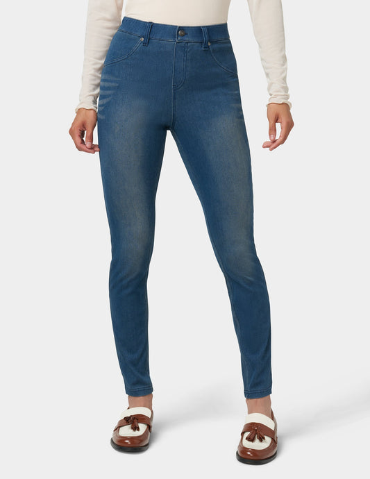 Hue Ultra Soft Denim Legging - Steely Blue Wash
