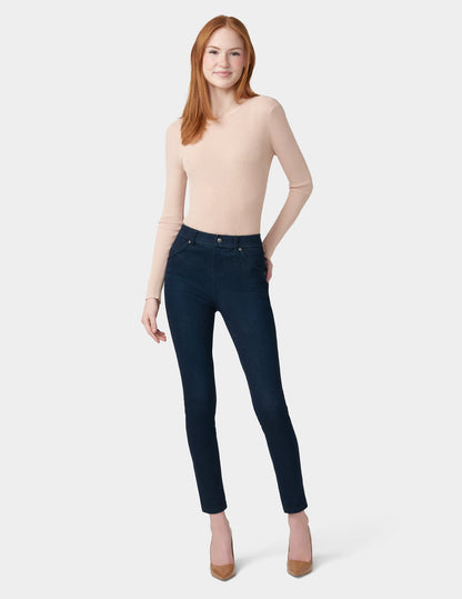 Hue Ultra Soft Denim Legging - Black Indigo Wash