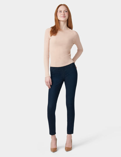 Hue Ultra Soft Denim Legging - Black Indigo Wash