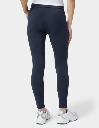 Hue Wide Waistband Blackout Cotton Leggings - Navy