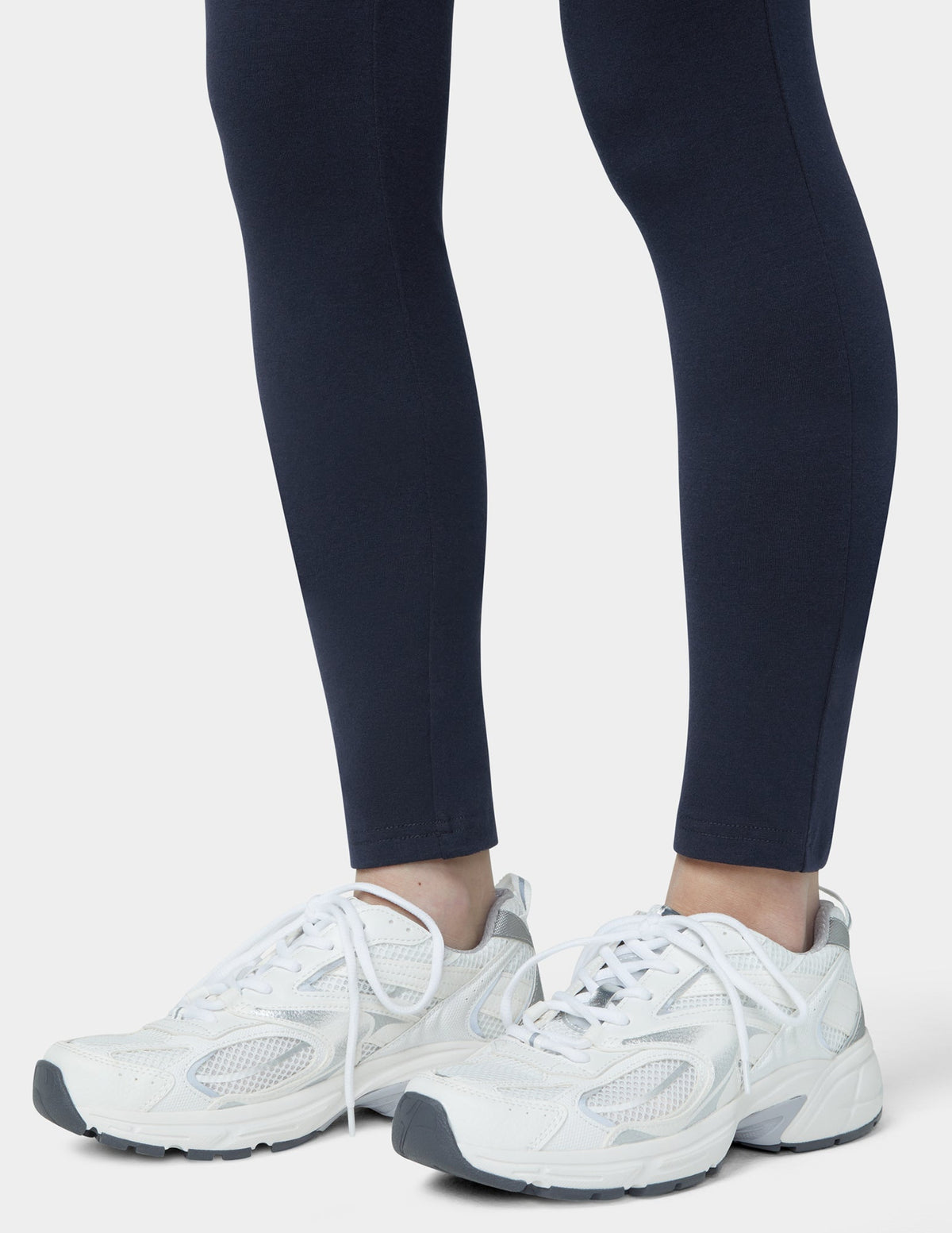 Hue Wide Waistband Blackout Cotton Leggings - Navy