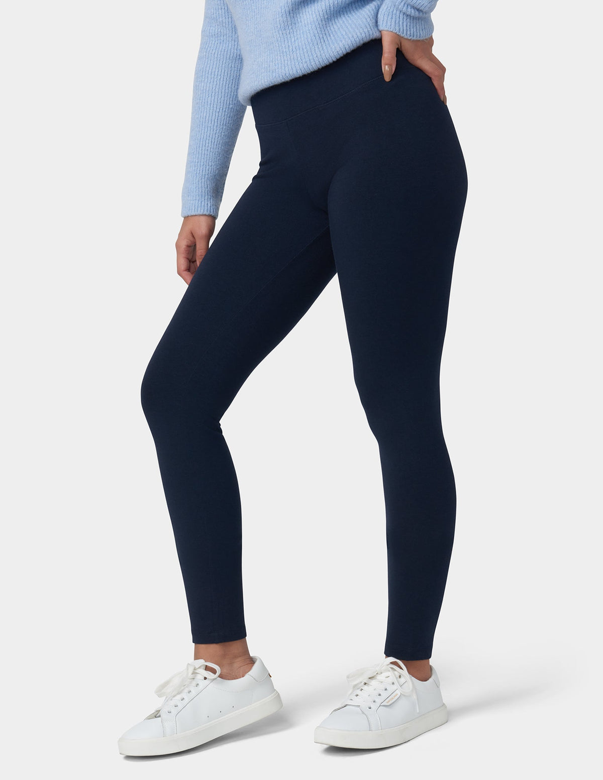 Hue Ultra Leggings with Wide Waistband - Navy