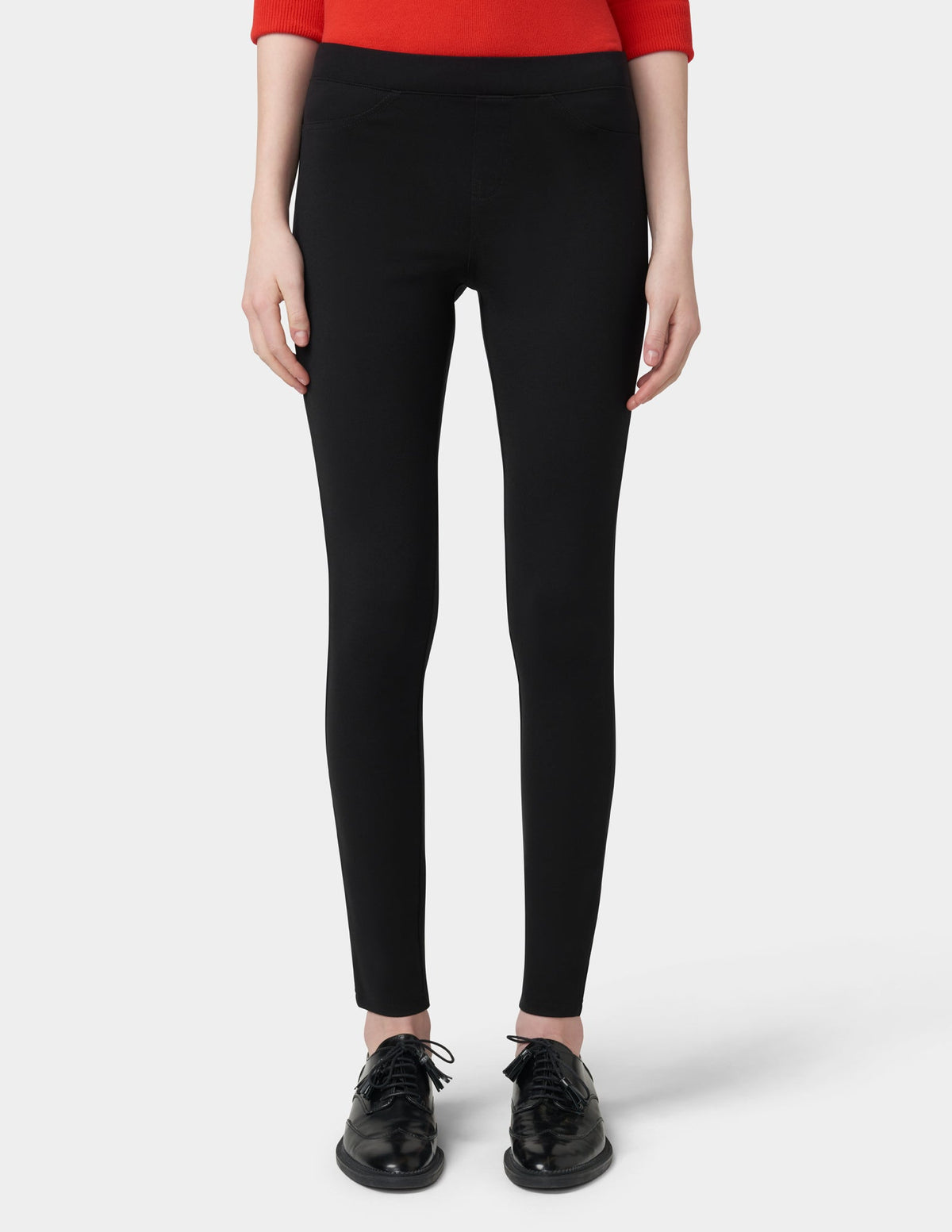 Hue Ponte Mid-Rise Leggings - Black