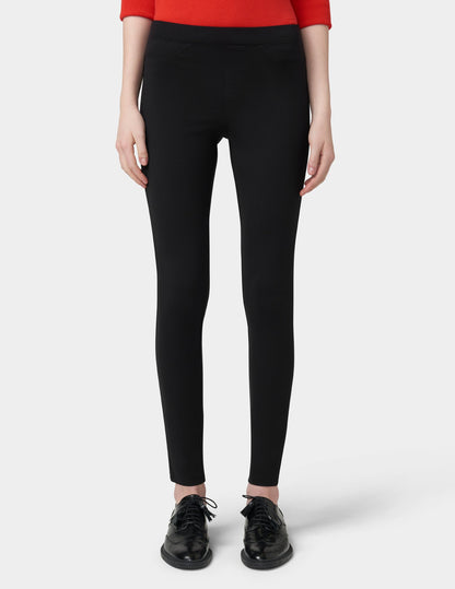Hue Ponte Mid-Rise Leggings - Black