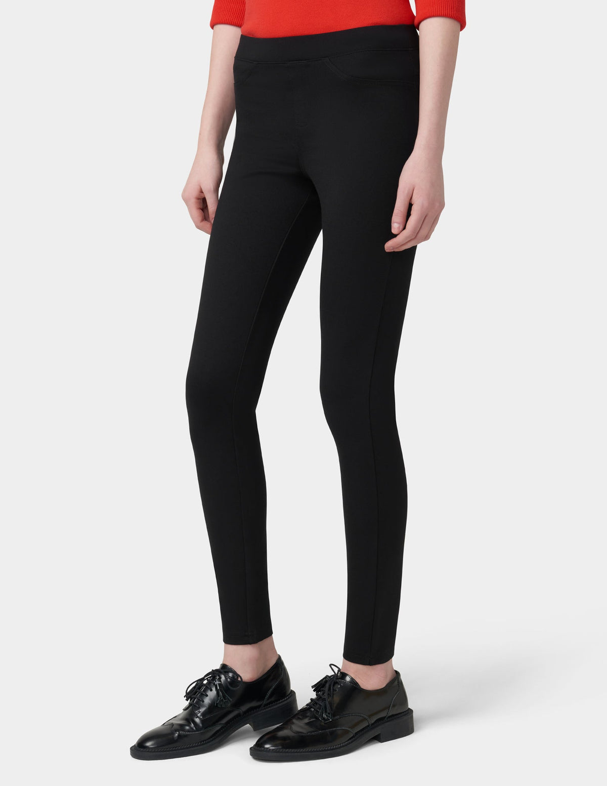 Hue Ponte Mid-Rise Leggings - Black