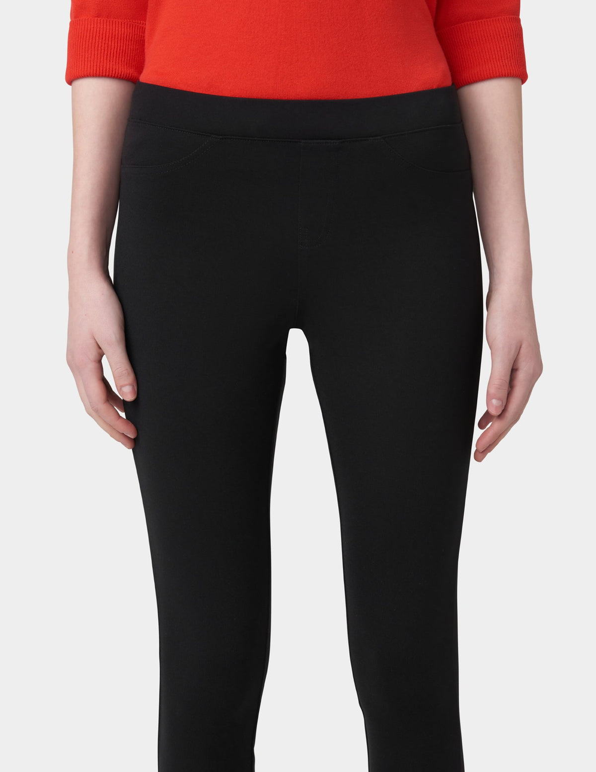 Hue Ponte Mid-Rise Leggings - Black