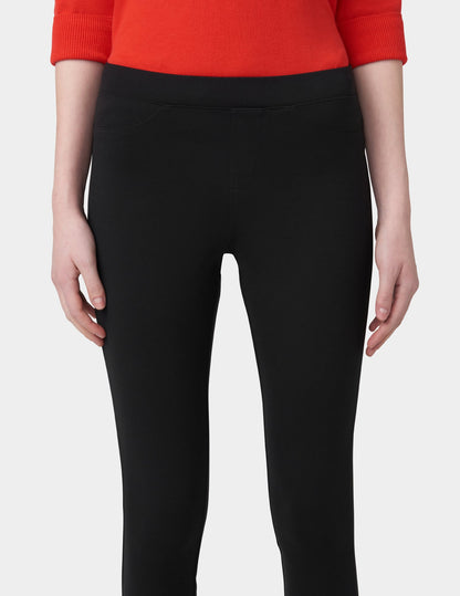 Hue Ponte Mid-Rise Leggings - Black