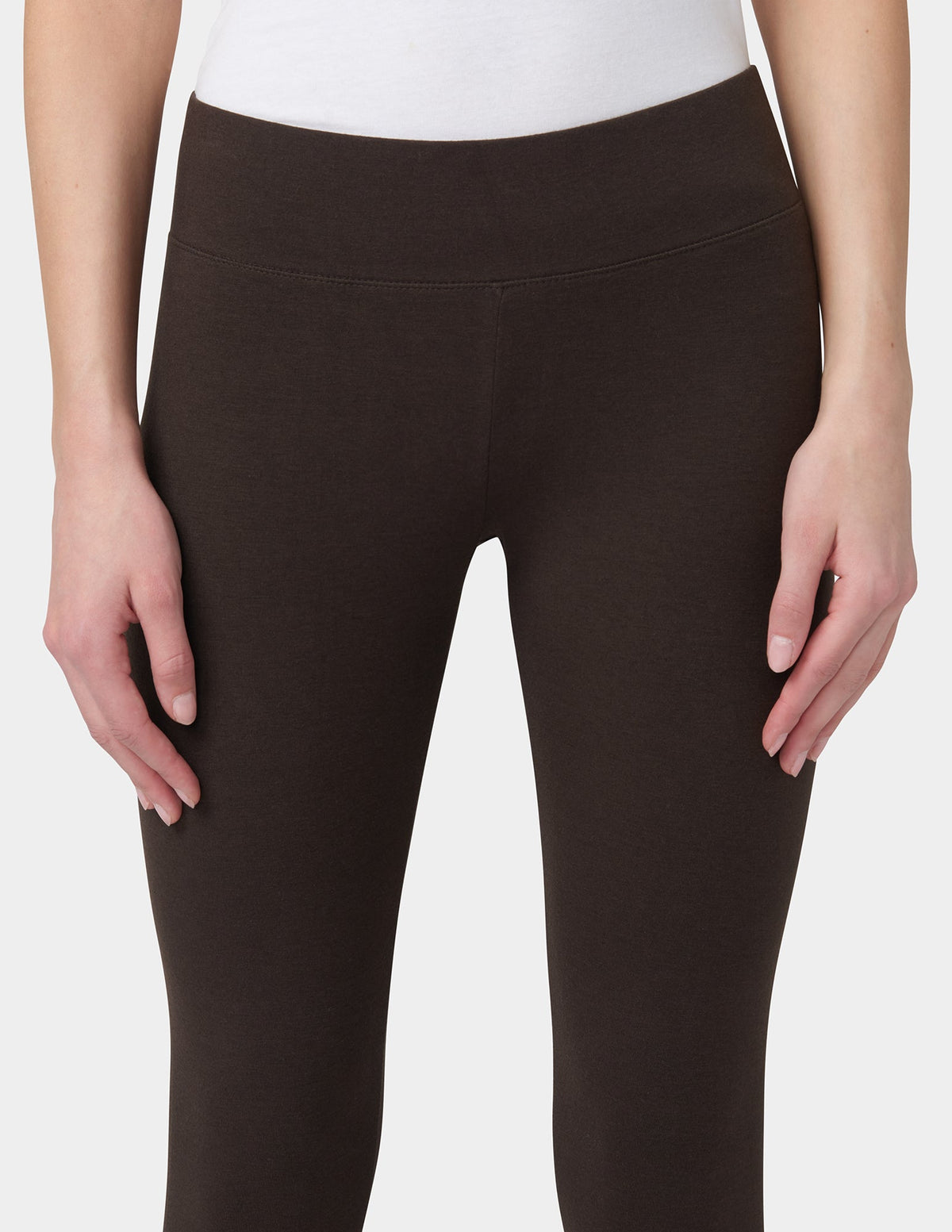 Hue Ultra Leggings with Wide Waistband - Espresso