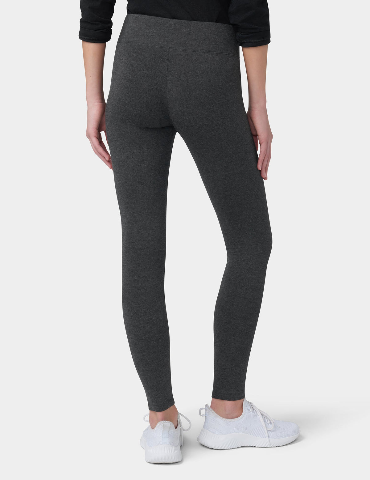 Hue Ultra Leggings with Wide Waistband - Graphite Heather