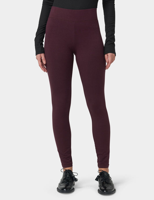 Hue Ultra Leggings with Wide Waistband - Black Cherry