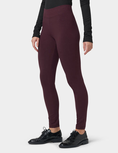 Hue Ultra Leggings with Wide Waistband - Black Cherry