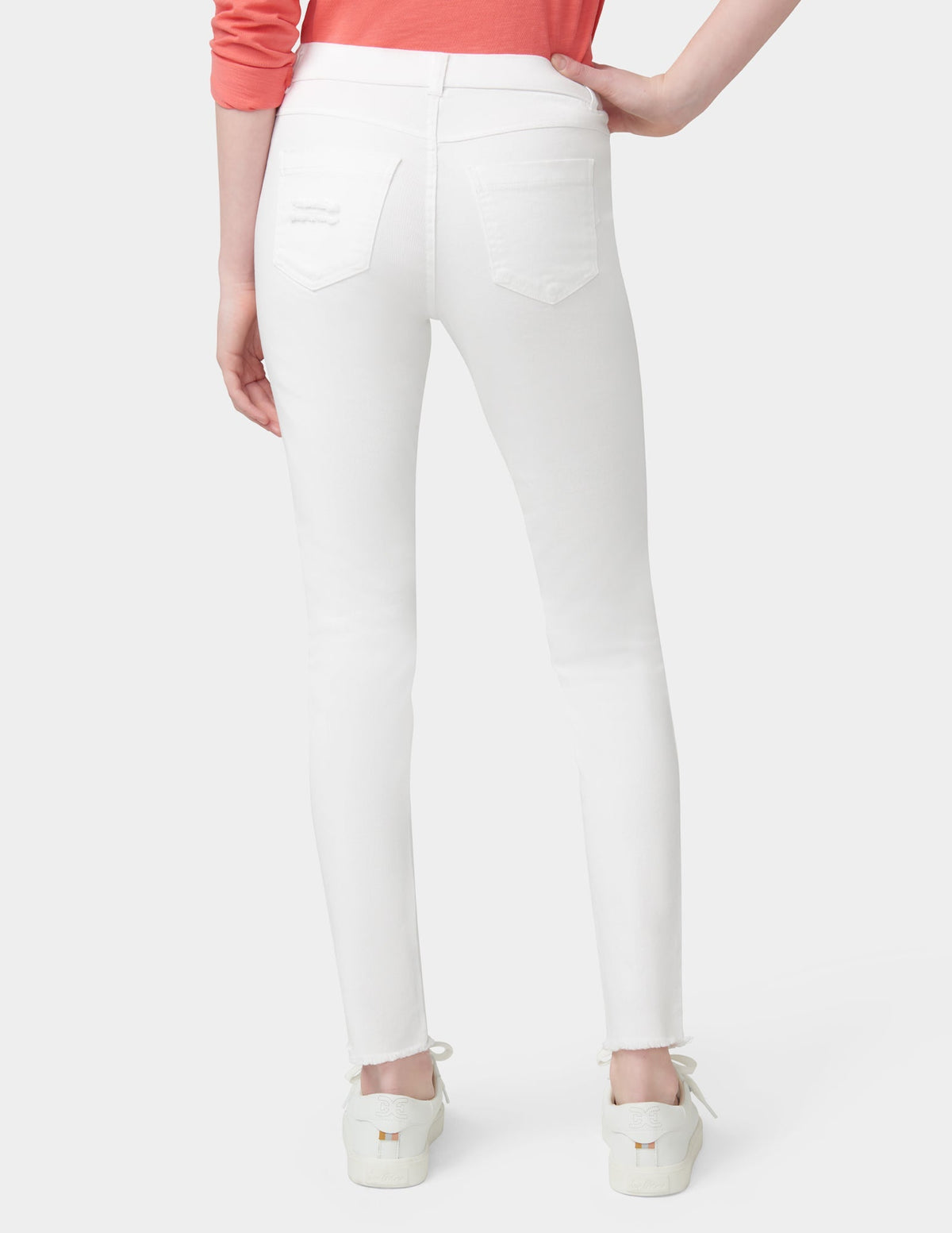 Hue Ripped Knee Denim Leggings - White