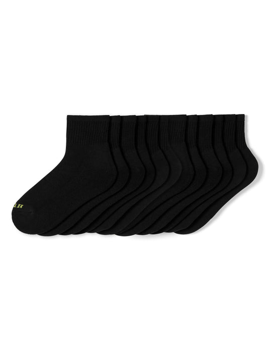 Hue Sport Mini Crew Sock 6 Pair Pack - Black