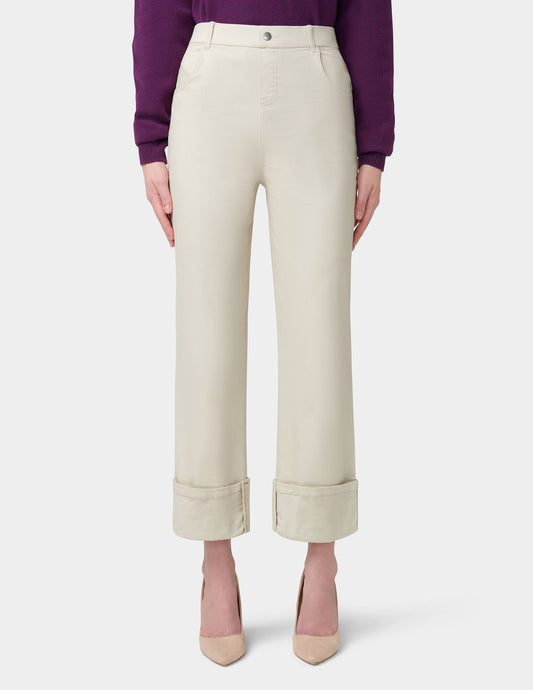 Hue Cuffed Denim Skimmer - Sand