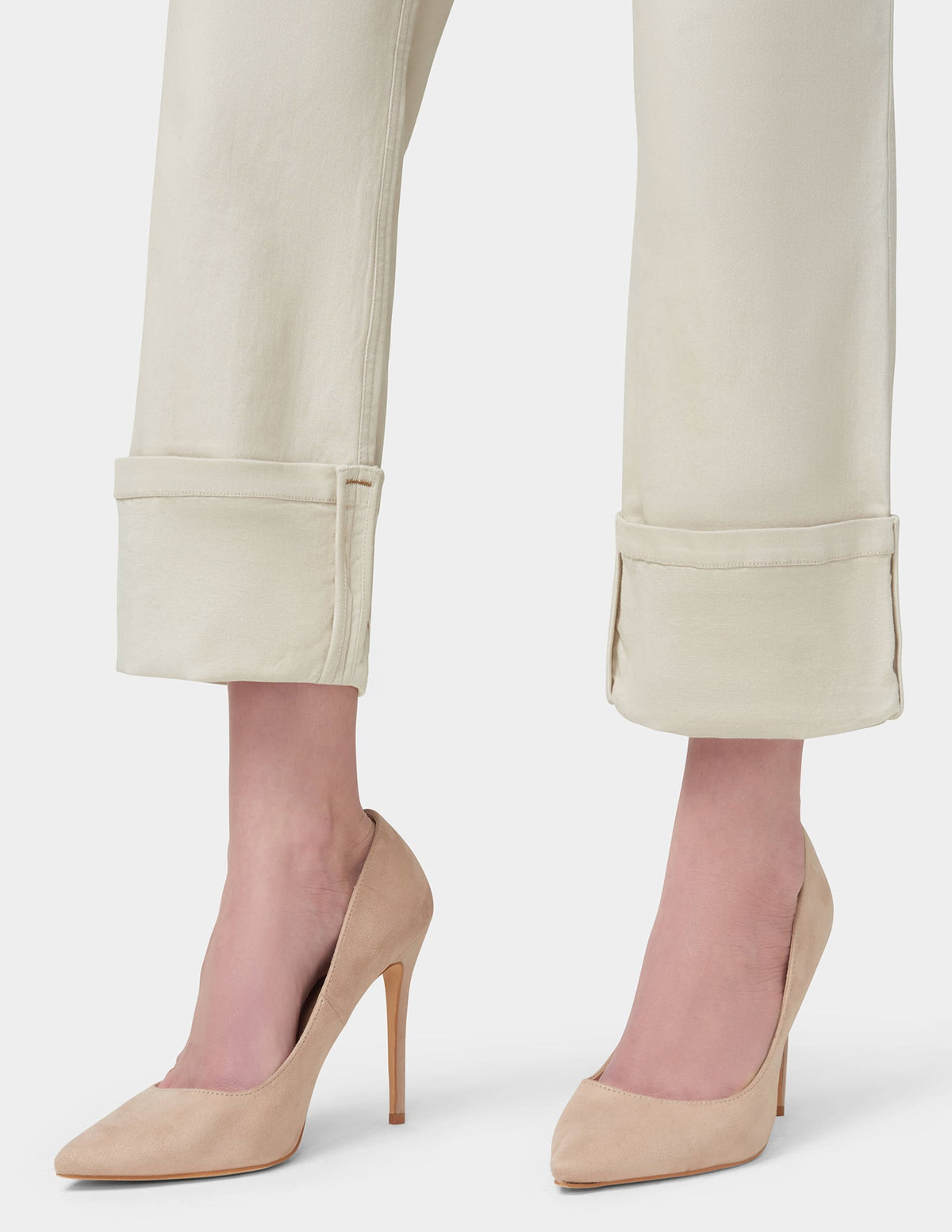Hue Cuffed Denim Skimmer - Sand