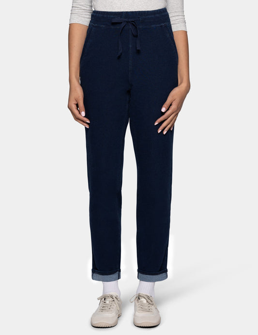 Hue Terry-Soft Denim Jogger - Dark Rinse Wash