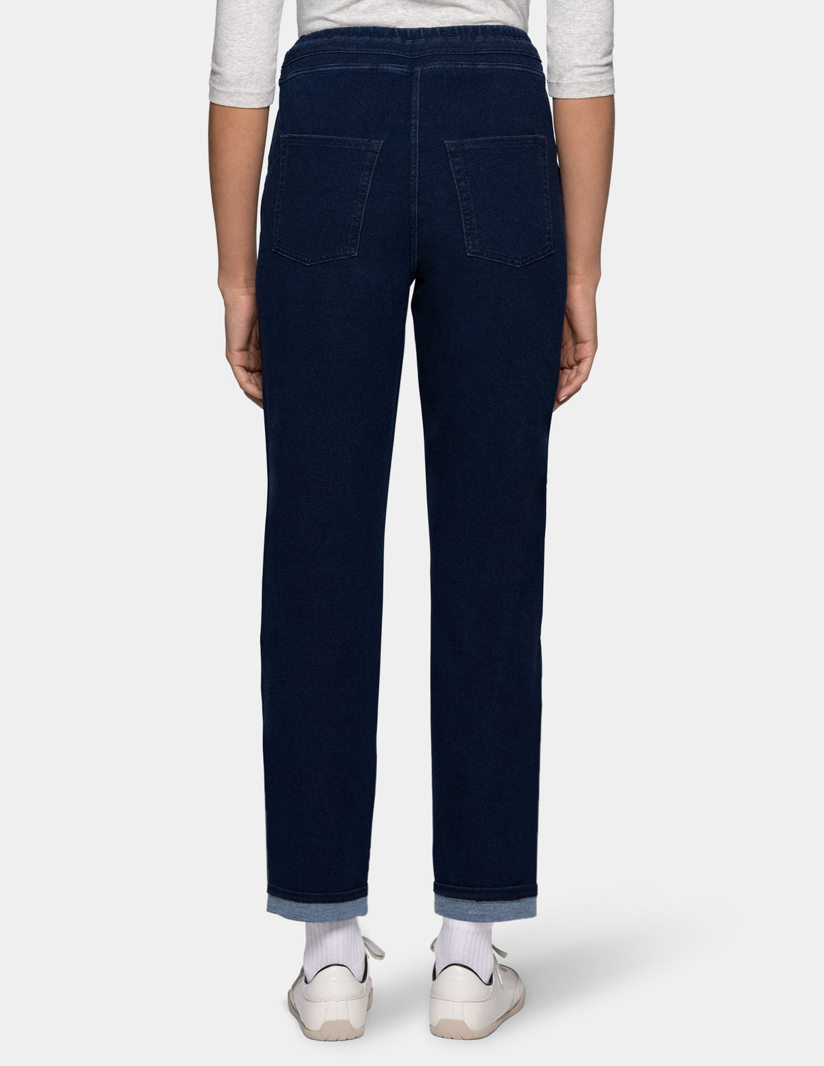 Hue Terry-Soft Denim Jogger - Dark Rinse Wash