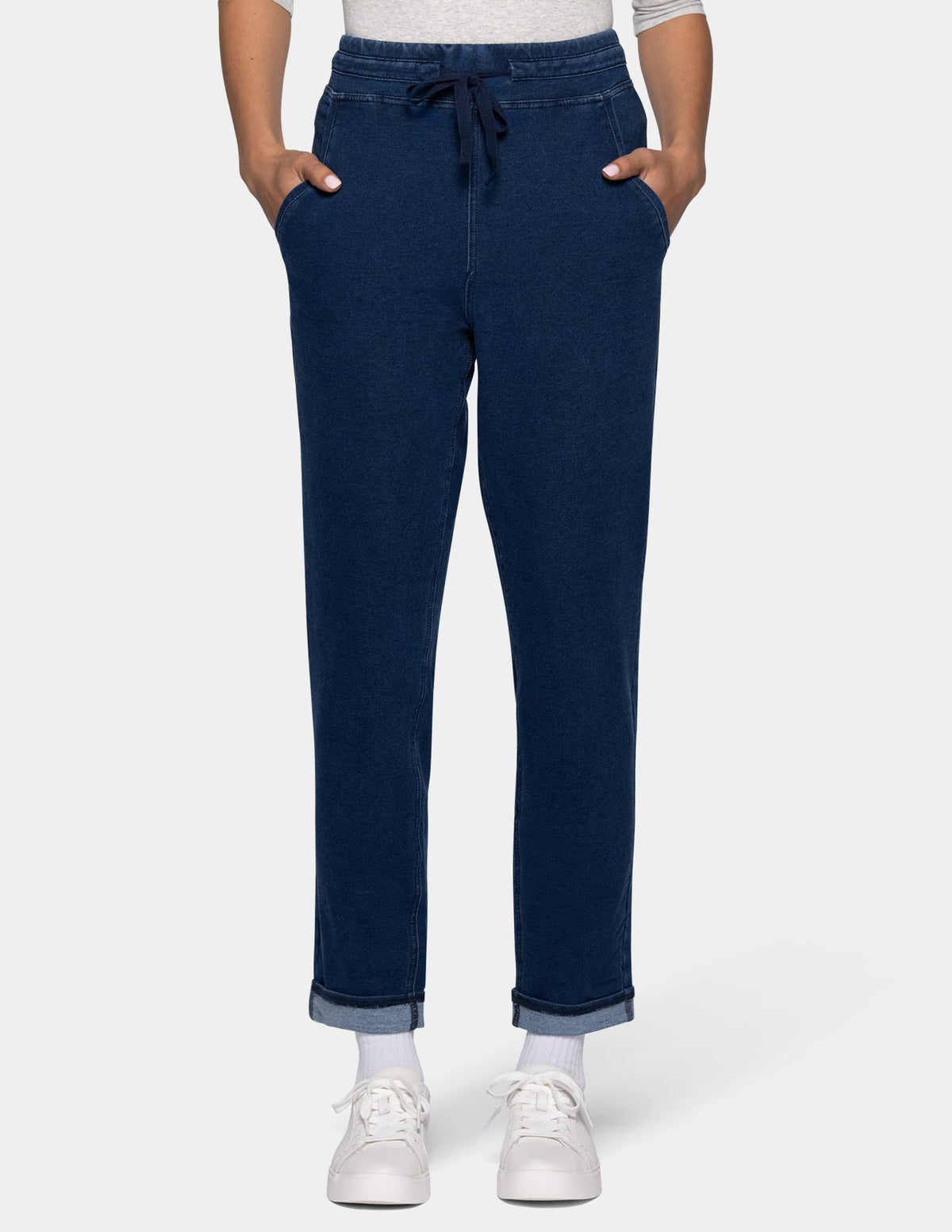 Hue Terry-Soft Denim Jogger - Medium Wash