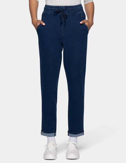 Hue Terry-Soft Denim Jogger - Medium Wash