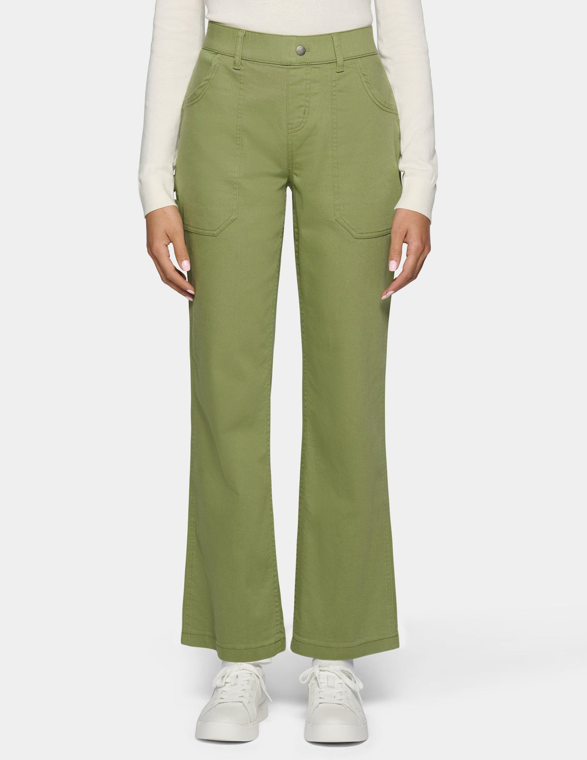 Hue Soft Canvas Utility Pant - Olive