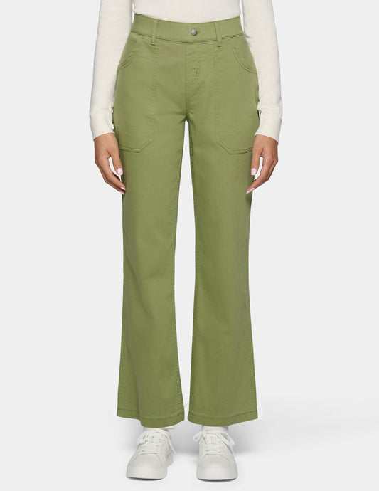 Hue Soft Canvas Utility Pant - Olive