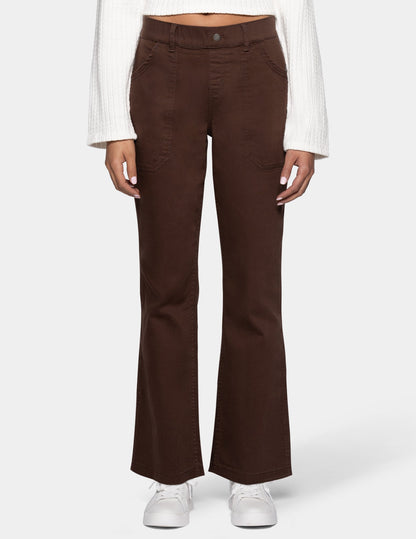 Hue Soft Canvas Utility Pant - Shaved Chocolate