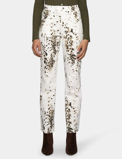 Hue White Pony Straight Leg Pant - White