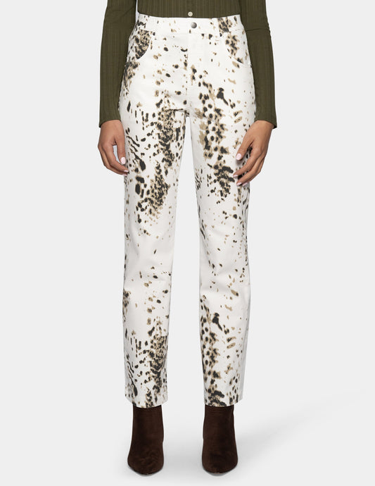 Hue White Pony Straight Leg Pant - White