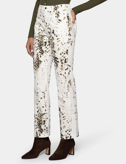 Hue White Pony Straight Leg Pant - White